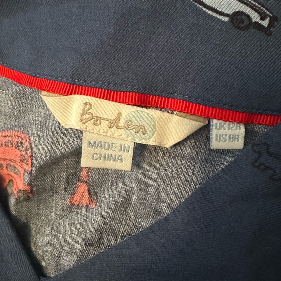 Boden Alexandra Dress in London Print Navy and Red Size 8 - Picture 5 of 6